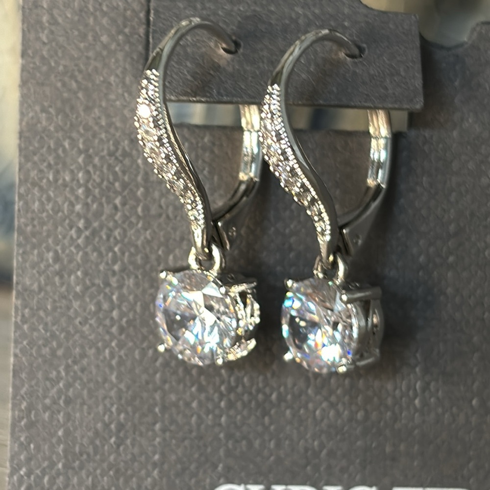 NWT Eliot Danori CZ Solitaire Drop Earrings
